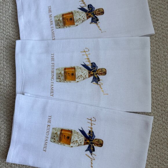 Personalized New Years Flour Sack Towel - Picture 2 of 3